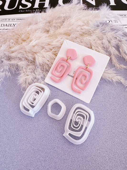 2pcs  Flying Letter Polymer Clay Cutter | Valentine's Day Polymer Clay Cutters Set | Love shape Earring Clay Cutters